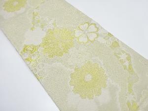 アンティーク 道長取りに菊・桜模様織り出し袋帯(材料)